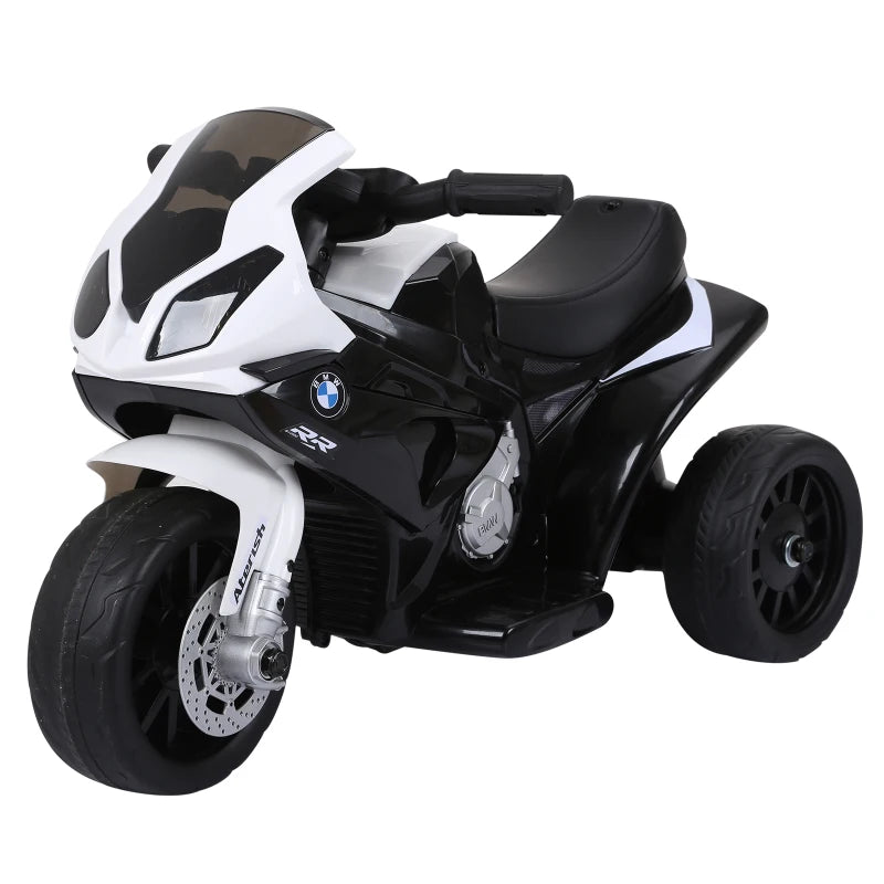 Electric Kids Ride On BMW Motorbike with Headlights Music 6V Black Toy Vehicle