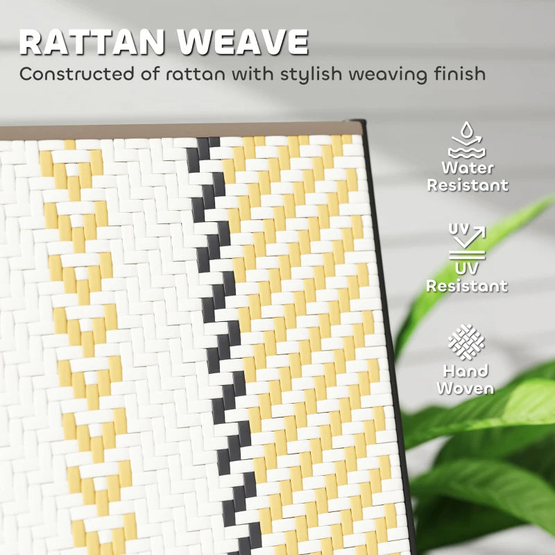 Set of 2 Multicolour Rattan Reclining Garden Chairs - Stylish Outdoor Seating for Relaxation and Comfort