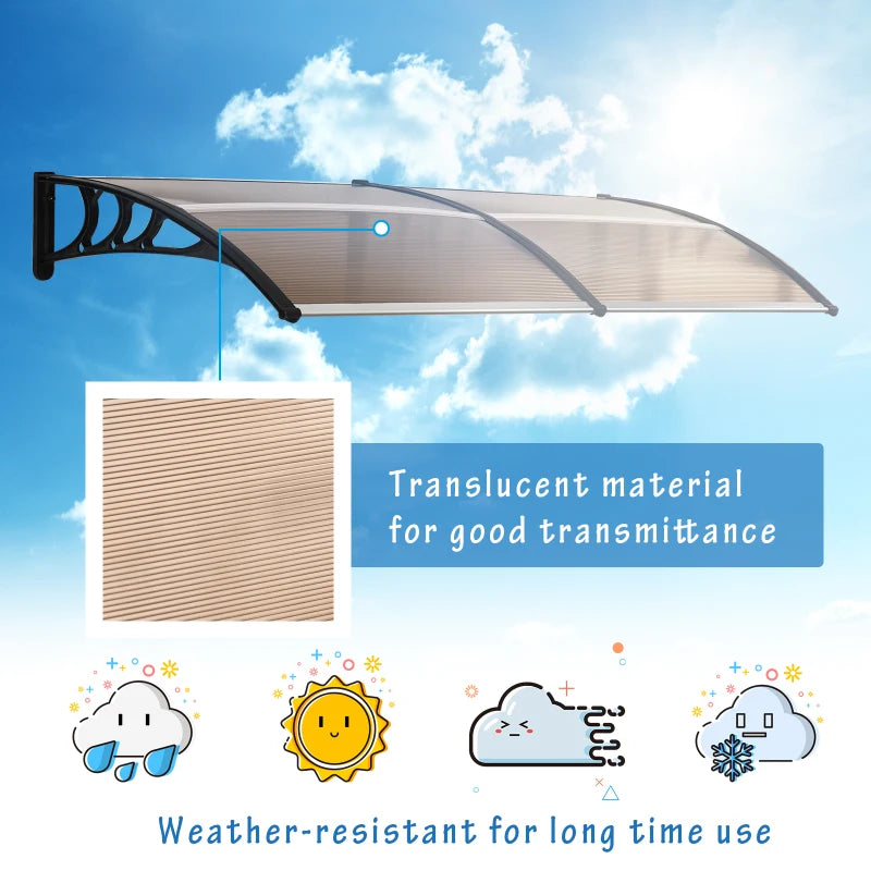 Curved Polycarbonate Door Canopy