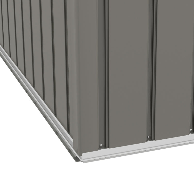 Light Grey 8ft x 6ft Metal Storage Shed