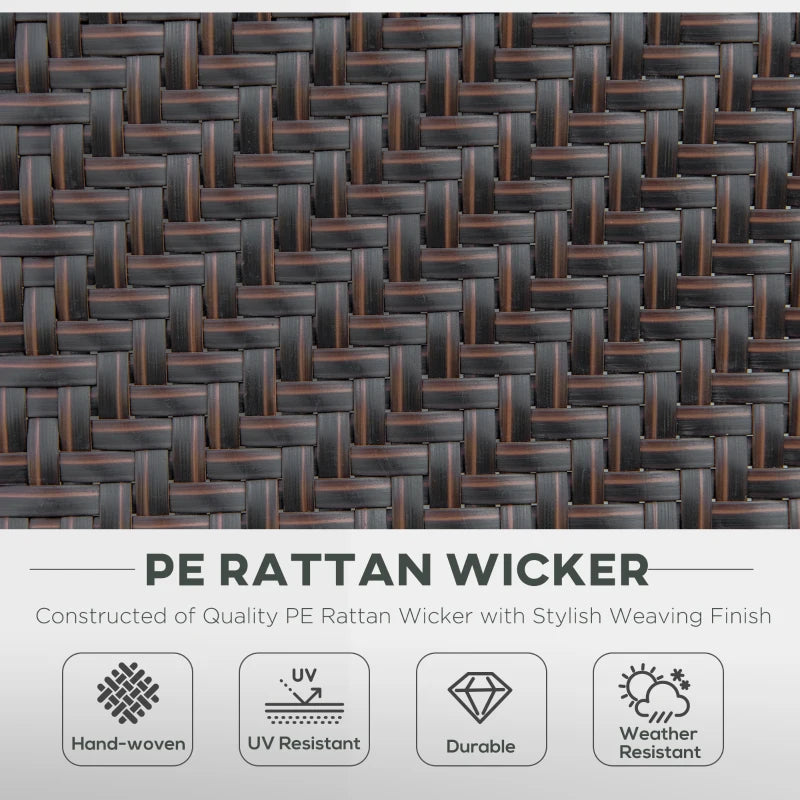 Set of 2 Adjustable Folding Garden Chairs - 7-Position Recline, Brown Outdoor Seating for Patio & Deck