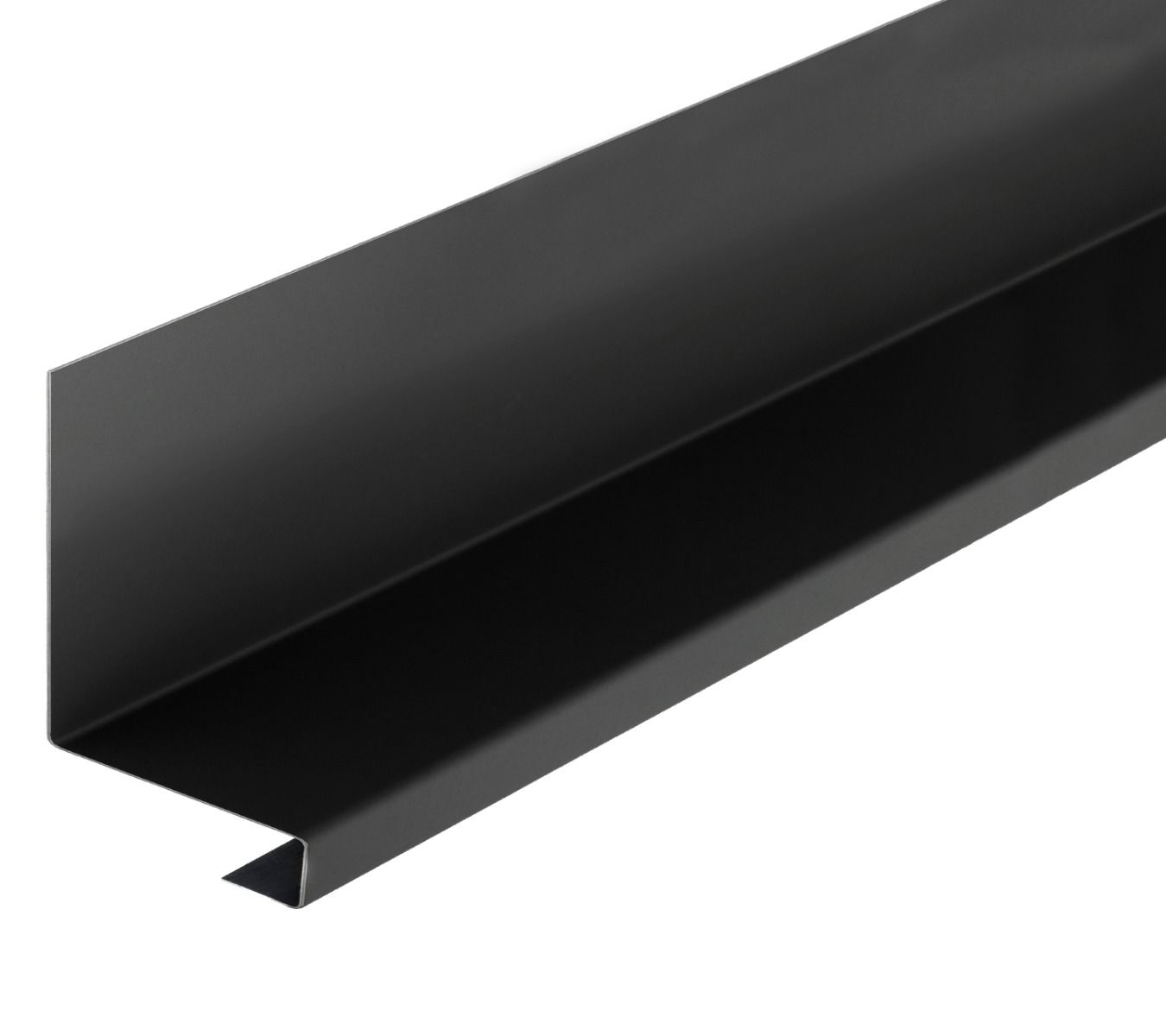 Drip Tray Flashing in Polyester Paint Finish – 3m - Black