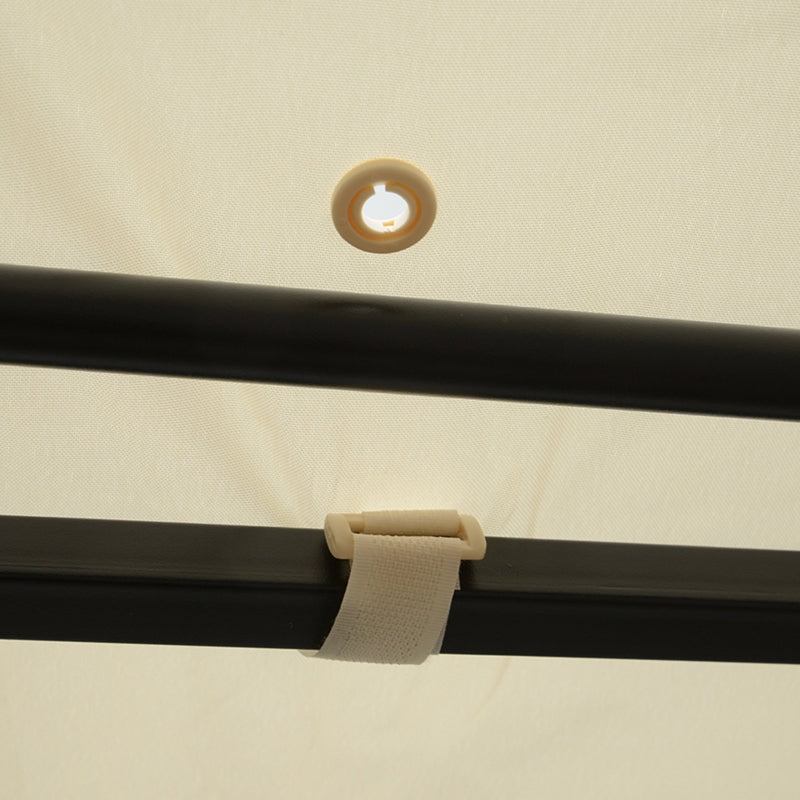 3m x 2.5m Wall Mounted Metal Pergola