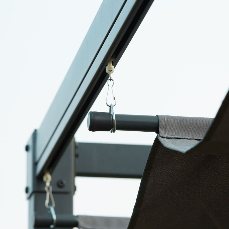 3m x 2m Grey Metal Pergola