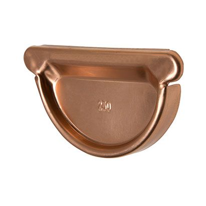 125mm Half Round Copper Stop End
