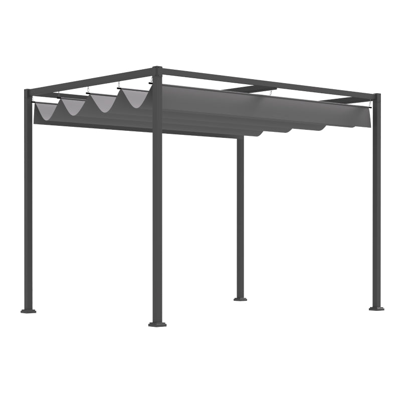 3m x 2m Grey Metal Pergola