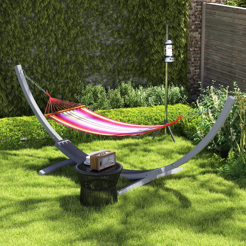 3.25m Grey Wooden Hammock Stand - Universal Fit for Garden, Picnic & Camping Accessories