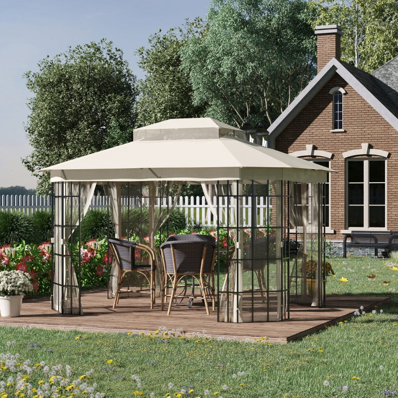 3.7m x 3m Circular Hardtop Gazebo