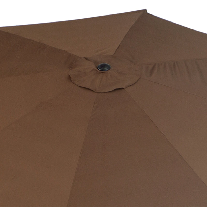 3m Tilted Garden Umbrella with Crank Handle, Sun Shade for Outdoor Spaces - Blue