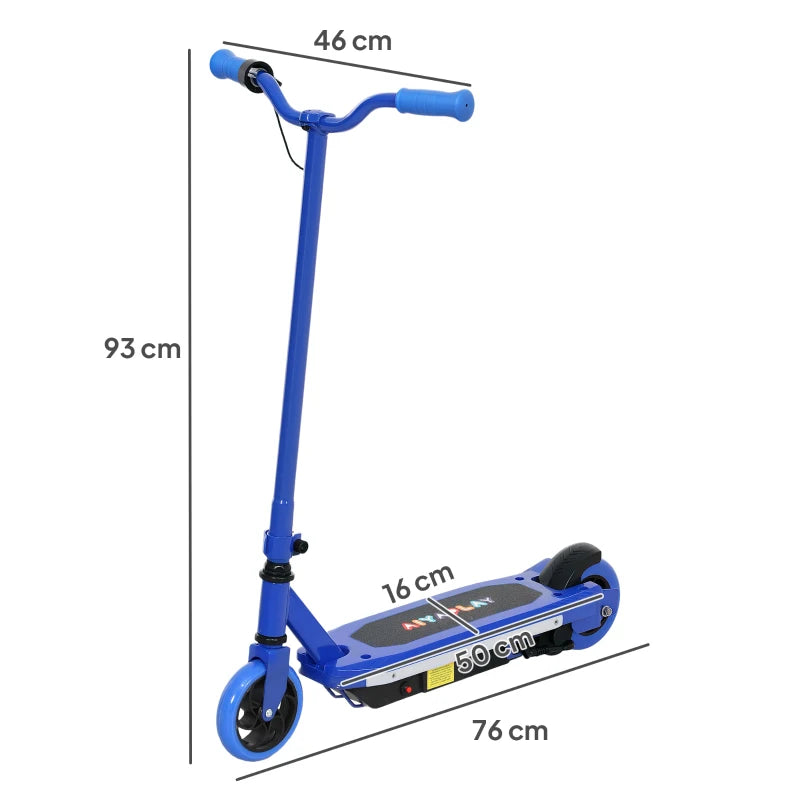 Electric Scooter for Kids Ages 6-14 with Colorful LED Lights Blue
