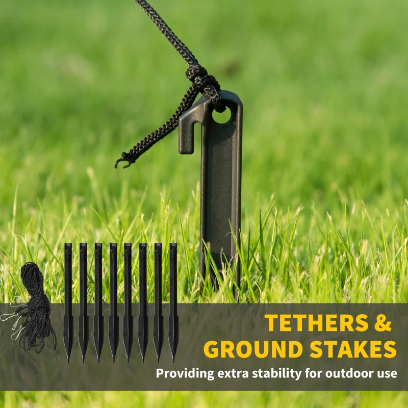 8FT Halloween Inflatables Combo - Pumpkin, Ghost & Cat with 9 LEDs - Self-Inflating Outdoor Decorations for Garden Party