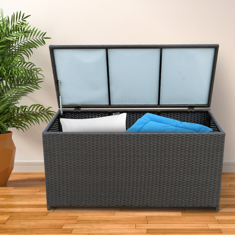 Dark Brown Rattan Storage Box