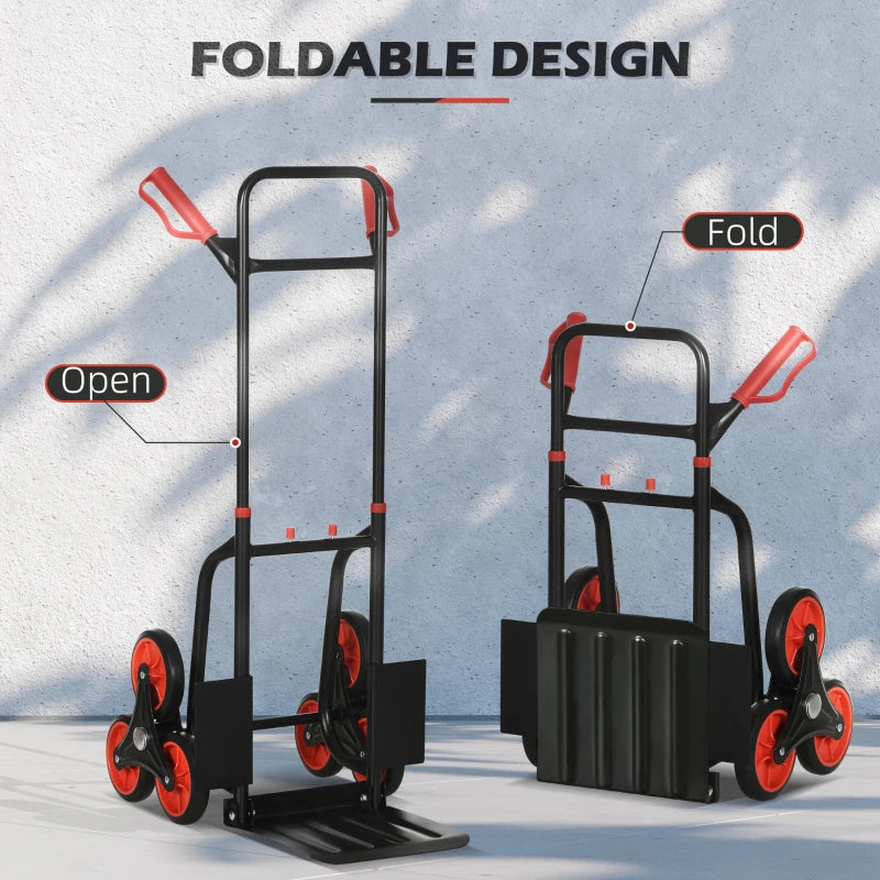 6-Wheel Steel Stair Climbing Trolley Cart
