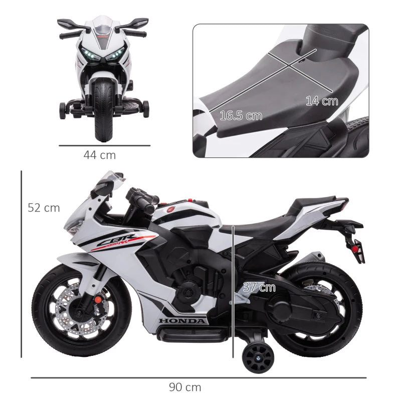 6V Licensed Kids Motorcycle with Music and Training Wheels for Safe Riding Fun
