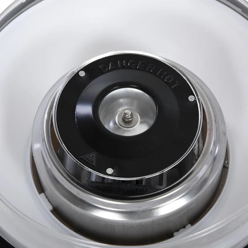 450W Electric Candyfloss Machine Kit - Non-Stick Plates, Fairground Fun for Kids & Adults, Perfect Party Gift, White Metal Body with Accessories