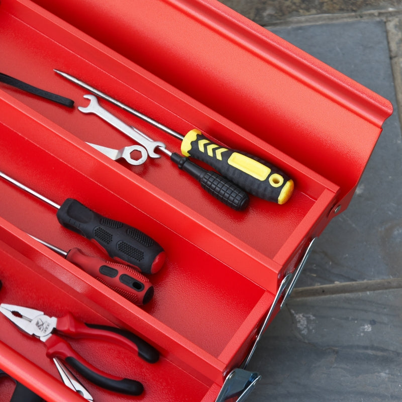Professional 3-Tier Metal Tool Box for Workshops