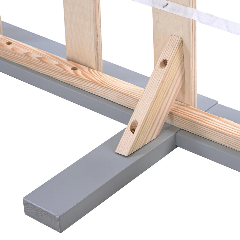 3ft Single Bed Frame with Headboard & Footboard - Easy Assembly Daybed for Teens & Adults - Grey Wood Slat Support 196x94x77 cm