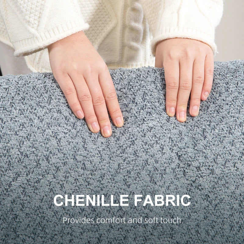 Stylish Light Grey 2 Seater Loveseat Sofa with Removable Cushions for Living Room and Home Office