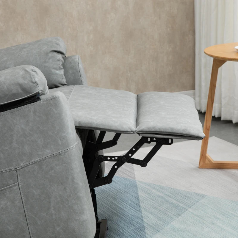 Grey Faux Leather 70° Electric Riser Recliner Chair for Ultimate Comfort and Support