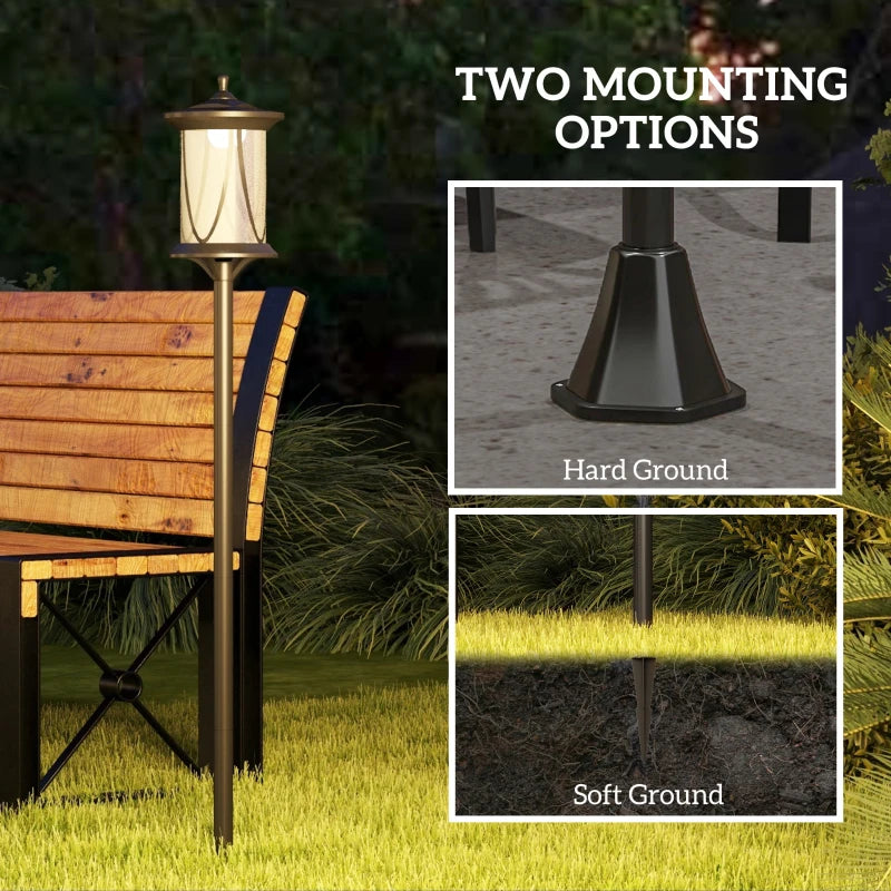 Cool White 1.3m LED Solar Lamp Post Light for Outdoor Spaces