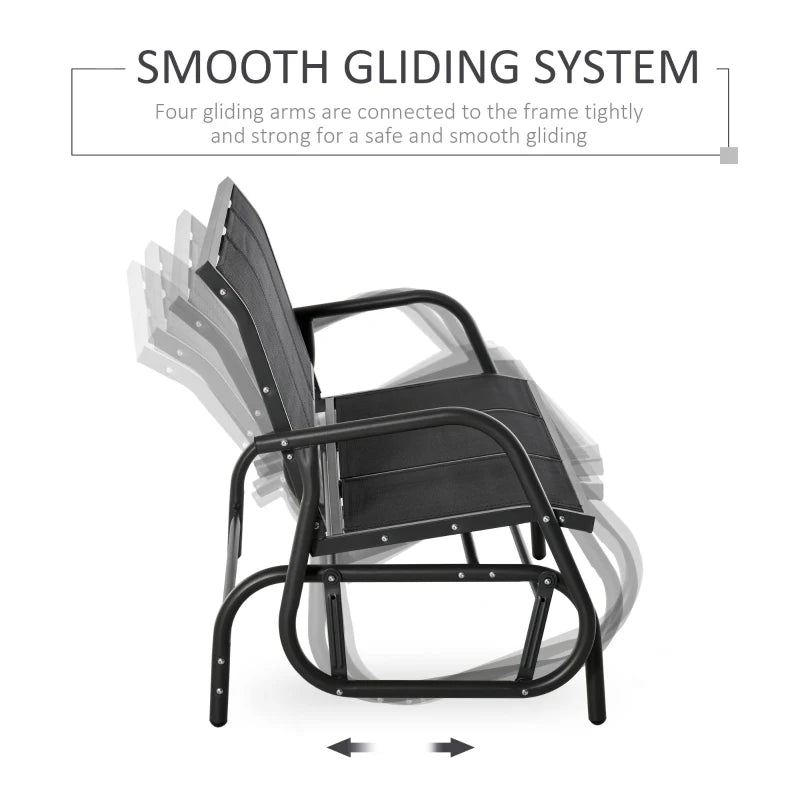 3-Seat Metal Glider Rocking Chair - Garden Patio Furniture