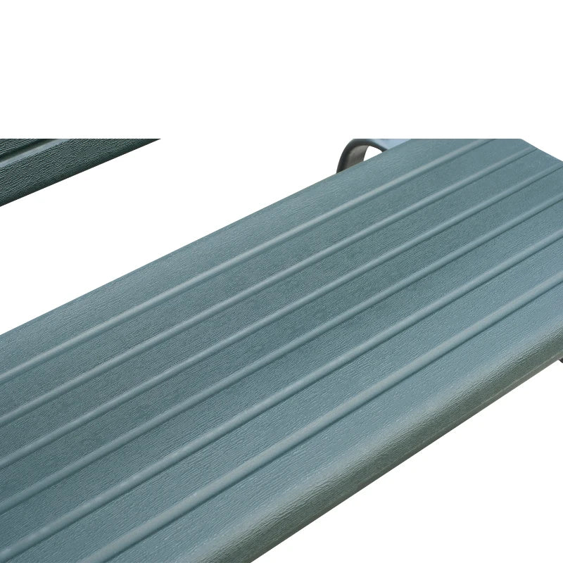 Dark Green Metal Garden Glider Loveseat for 2