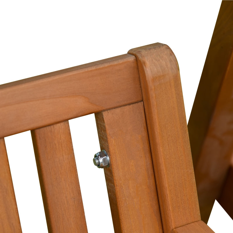 3-Seater Wooden Swing Bench - Natural