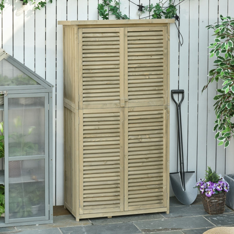 Wooden Garden Storage Shed with Asphalt Roof