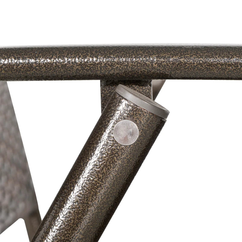 Set of 2 Brown Folding Rattan Chairs - Stylish Outdoor Seating for Patio, Garden, and Balcony