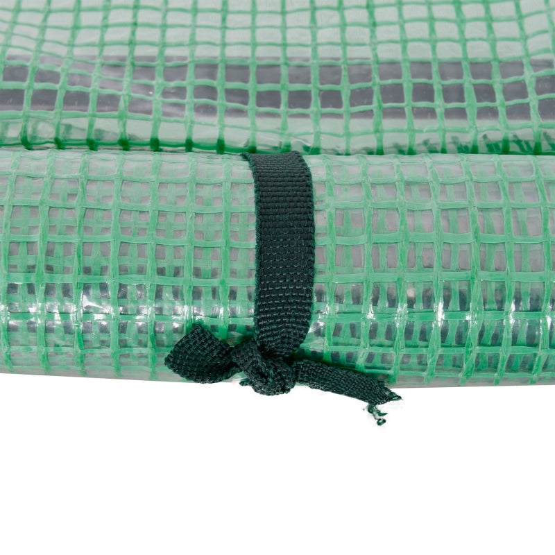 Green Steel Frame Garden Tunnel Greenhouse, 200x100x80cm