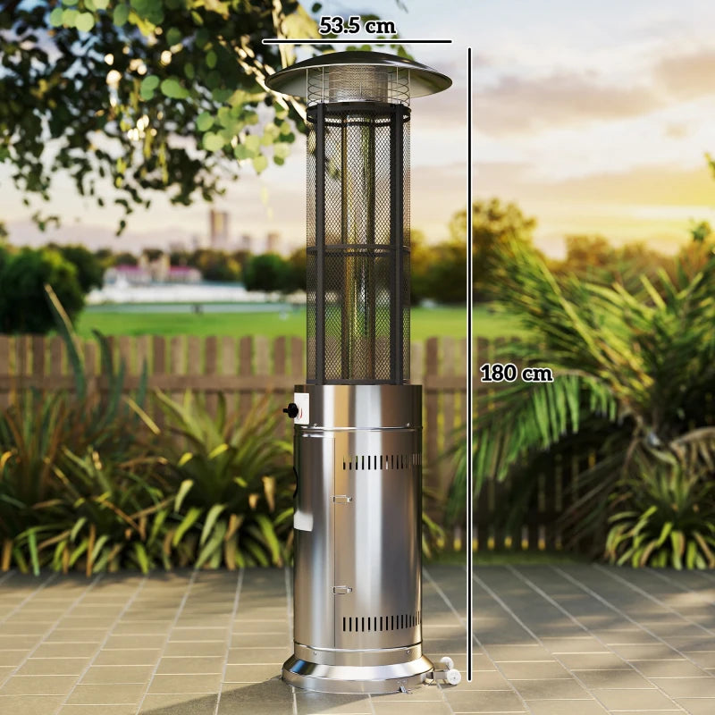 11kW Adjustable Heat Gas Patio Heater - Outdoor Heating for Patios, Gardens, and Decks