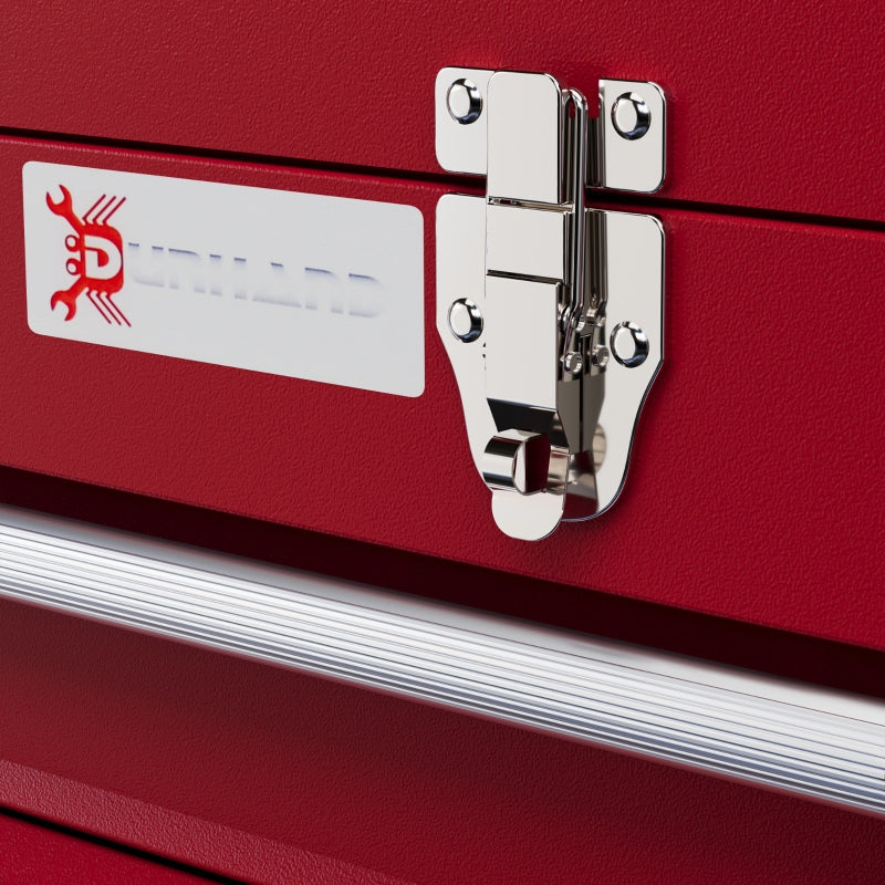 Red Lockable Metal Tool Chest with 4 Drawers