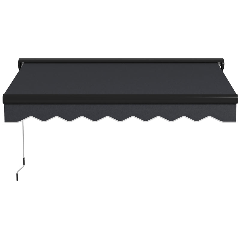 Dark Grey 2.5m x 2m Electric Awning With LED Light Strips
