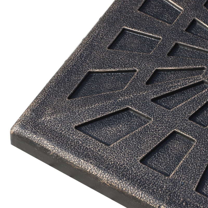 Bronze Patterned Resin Square Umbrella Stand Base - 15kg