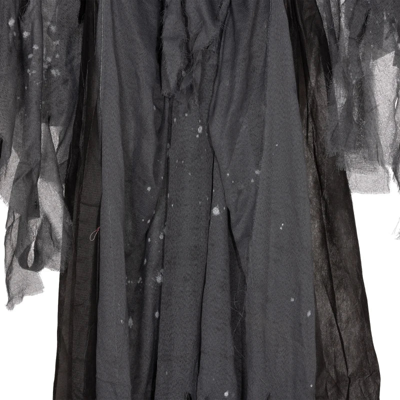 6.3" Grim Reaper Halloween Animatronic with Glowing Eyes - Spooky Decor for Haunted House & Halloween Parties