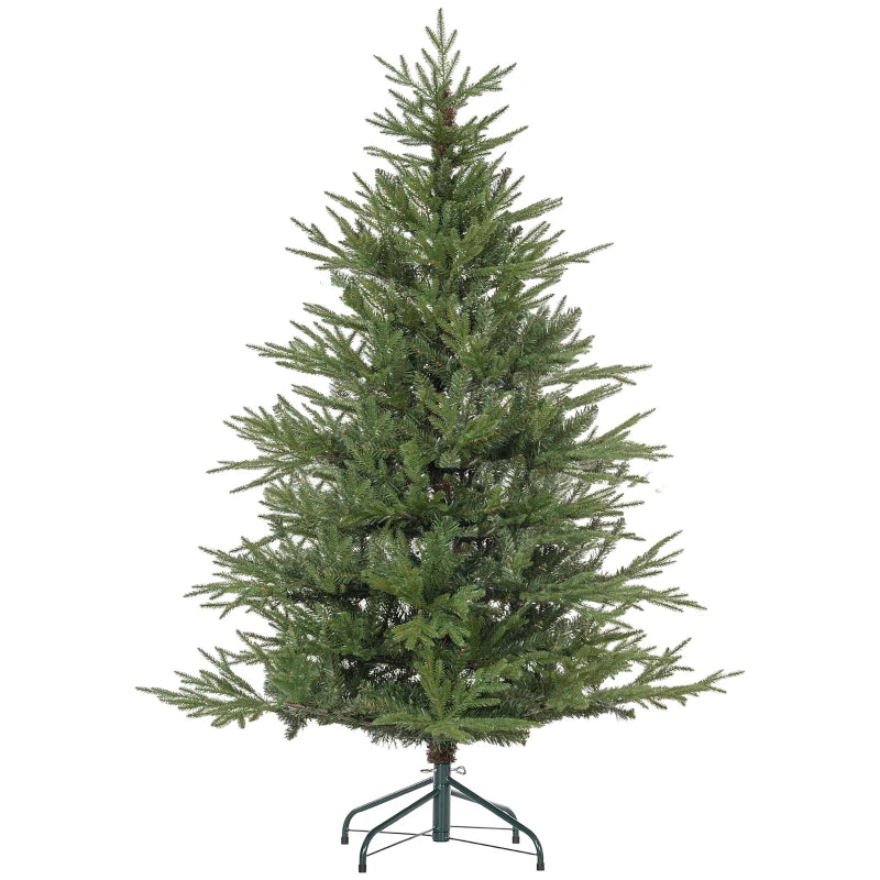 5ft Bushy & Bare Green Artificial Christmas Tree - Lush Holiday Decor for Home & Office, Easy Setup, Realistic Look