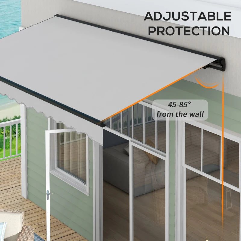 Light Grey 2.5m x 3.5m Electric Retractable Awning