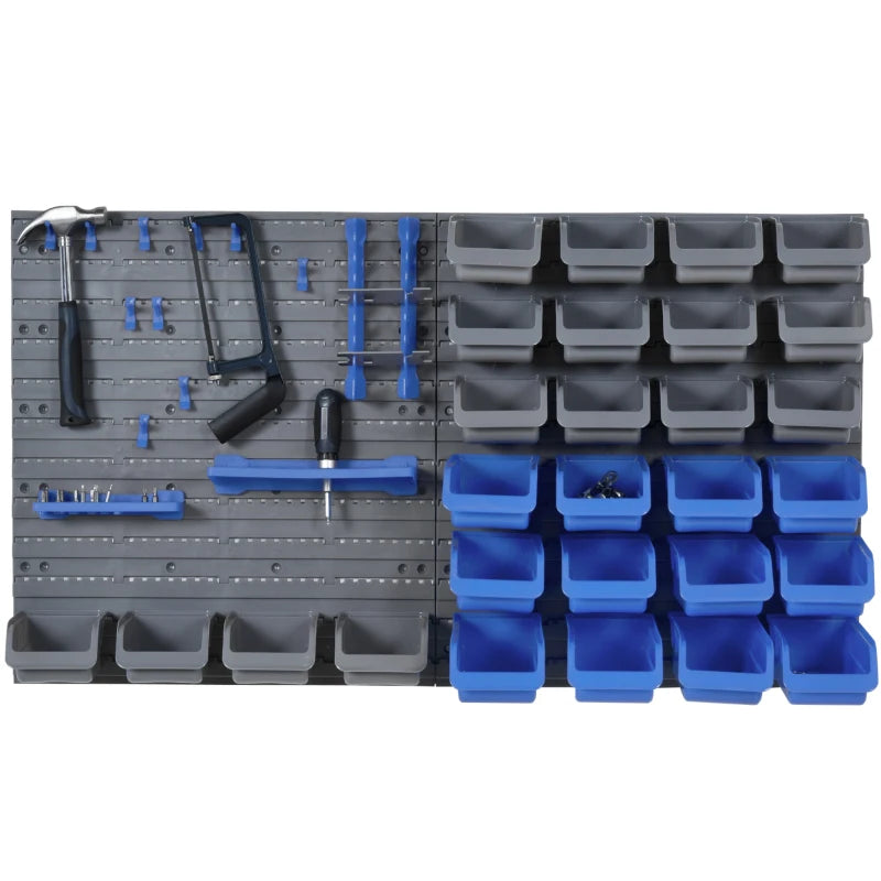 Efficient 44 Piece Wall Tool Storage Solution