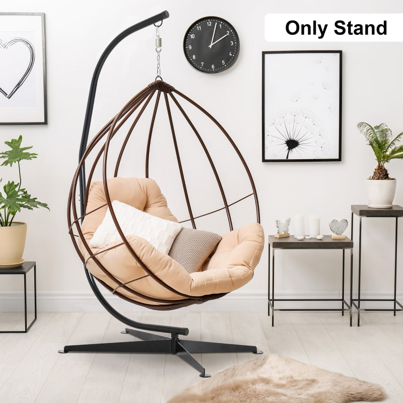 Steel Hanging Hammock Chair Stand - Black