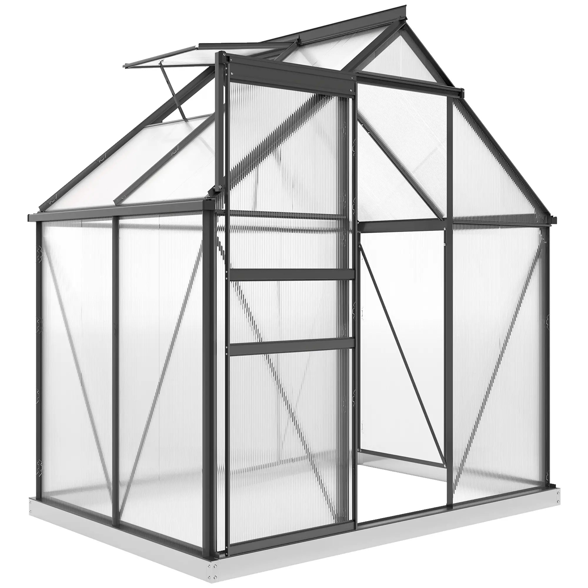 192.5cm x 131cm Walk-In Polycarbonate Greenhouse