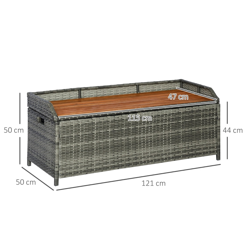 Rattan Storage Box - Mixed Grey