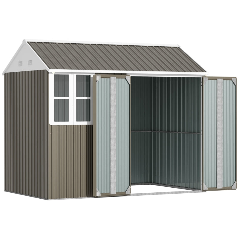 8ft x 6ft Galvanised Garden Shed