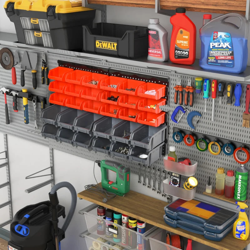 Efficient Wall Storage for Tools and Screws