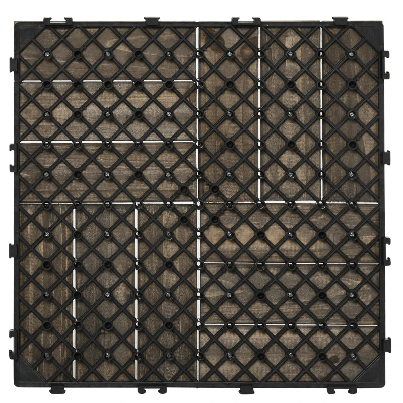 Interlocking Grey Decking Tiles (27 Tiles)