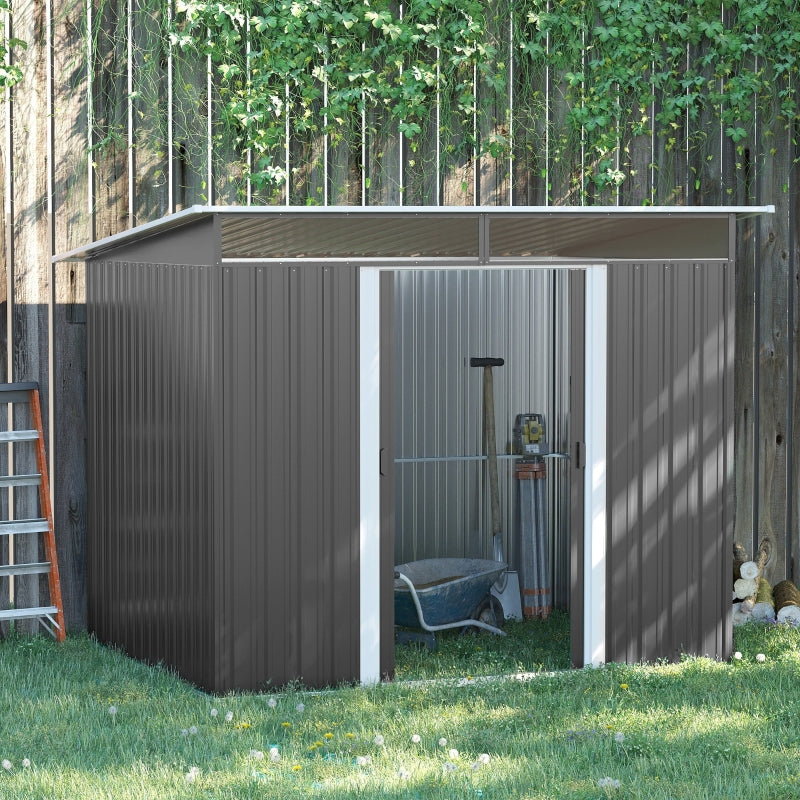 Grey Storage Hut - 8.5ft x 6ft