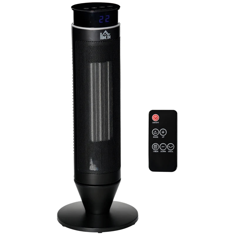 Portable 21 Inch Ceramic Electric Space Heater with 1000W 2000W Power and Timer