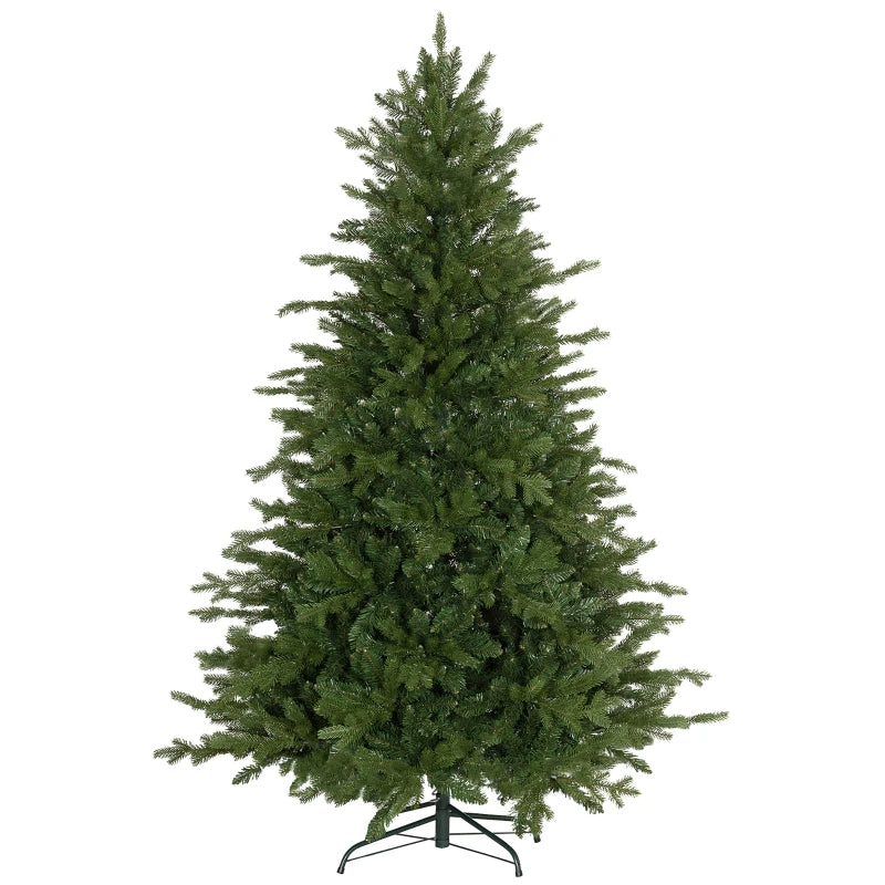 6ft Green Bare Artificial Christmas Tree with 1821 Tips - Lush, Realistic Holiday Decor for Home & Office