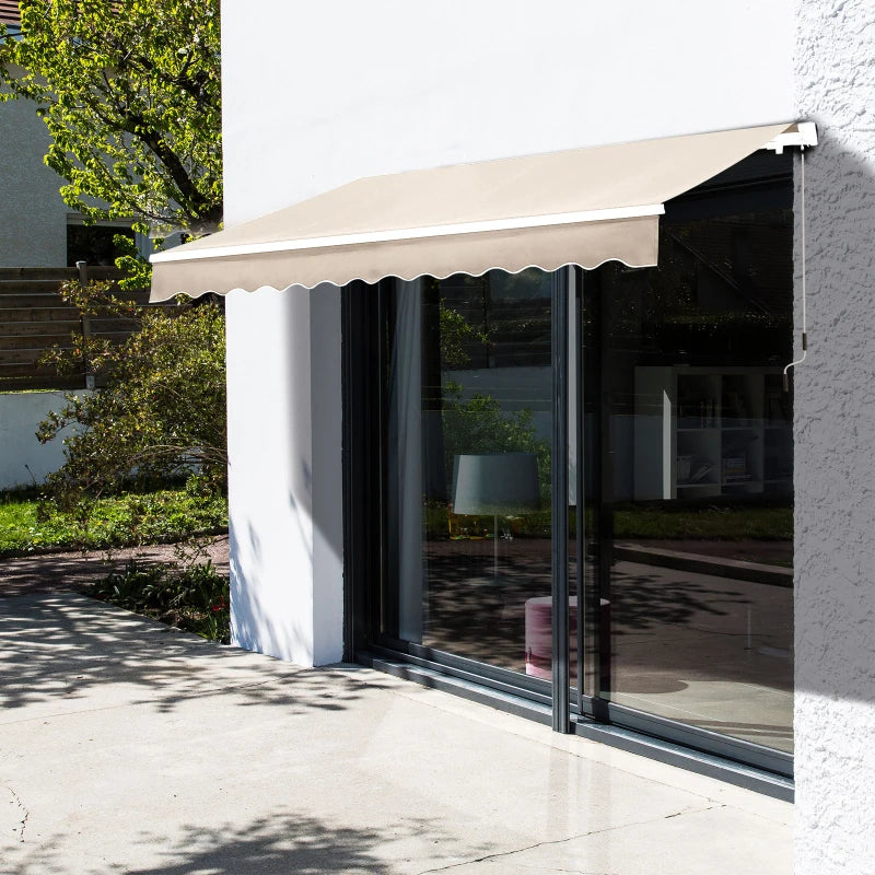 Ivory 3m x 2.5m Manual Retractable Awning