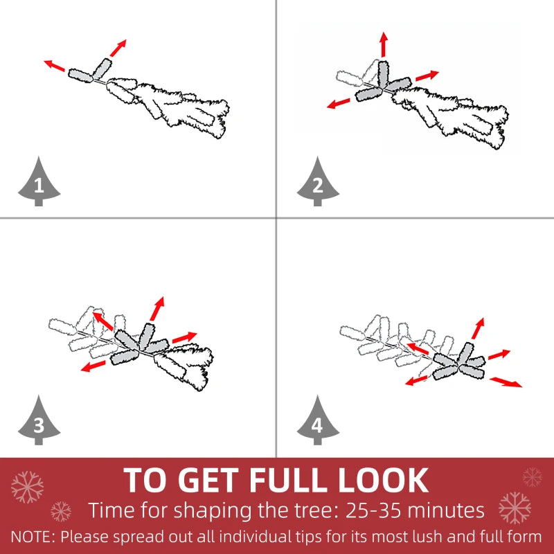 6FT Green Christmas Tree with Warm White LED Lights - Perfect Holiday Home Decoration for Festive Cheer