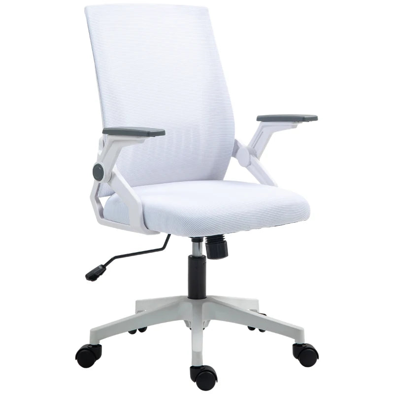 Vinsetto Ergonomic Office Chair with Lumbar Support - Stylish White Design for Comfort and Productivity
